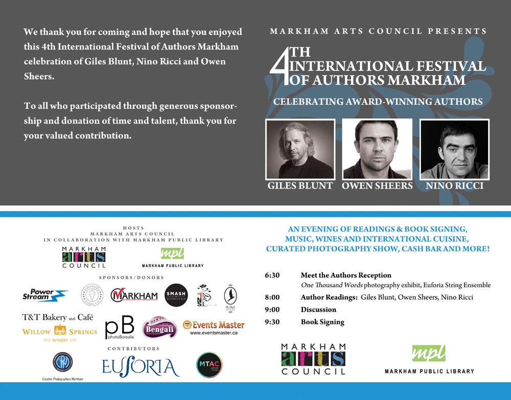 KishMan Solution sponsored International Festival of Authors, Markham